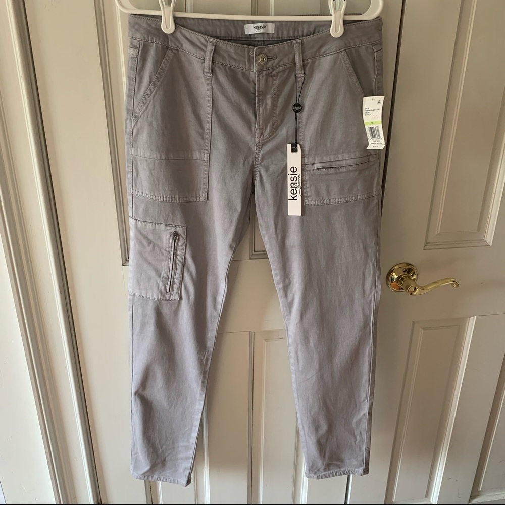 NWT KENSIE Soft Grey Crop Jeans Sz 30 - Picture 2 of 11
